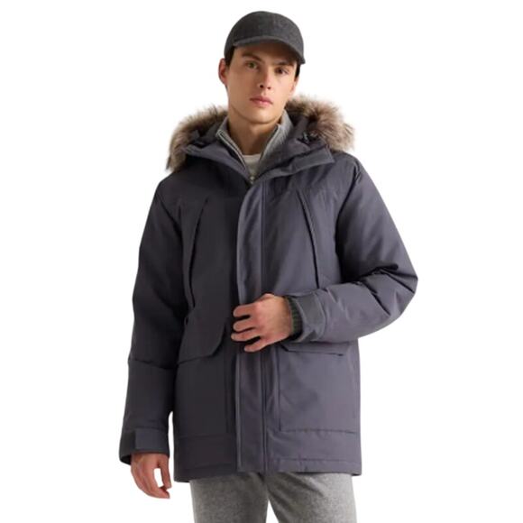 New Quince Men’s Responsible Down Hooded Parka Carbon Gray XL $200 5073